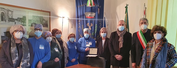 Sanitari cerimonia ringraziamenti Comune di Montale