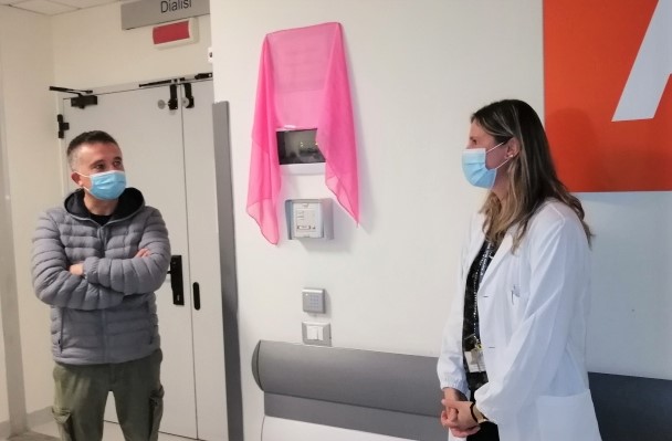 nella foto il marito di Fabbrizzi e la dottoressa Guarducci