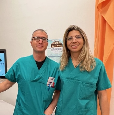 In foto il dott. Renzo Lombardi con la drssa Patrizia Dalla Caneva