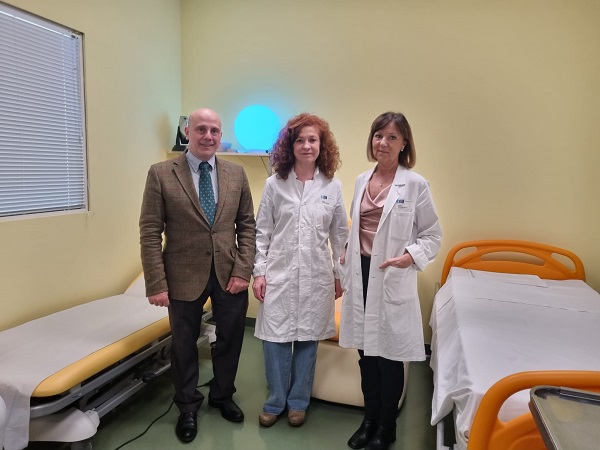 nella foto da sx i dottori Bressan, Gasbarre, Di Renzo 