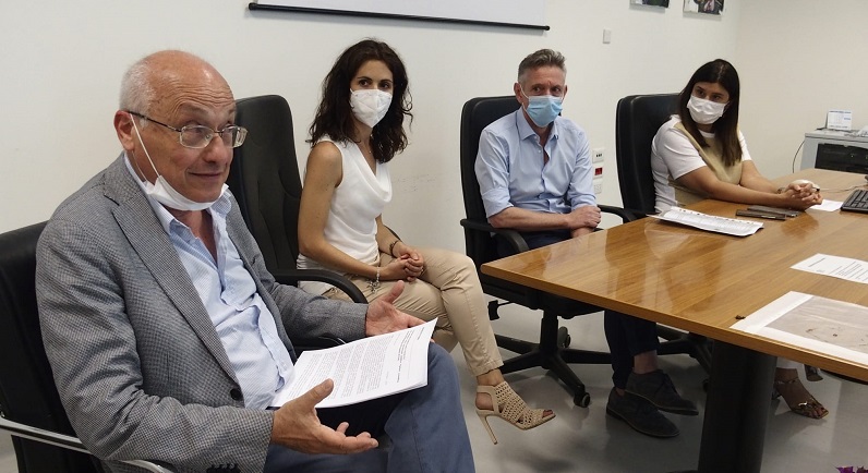 nella foto da sx: Landini, Carli, Farsi e Matarrese