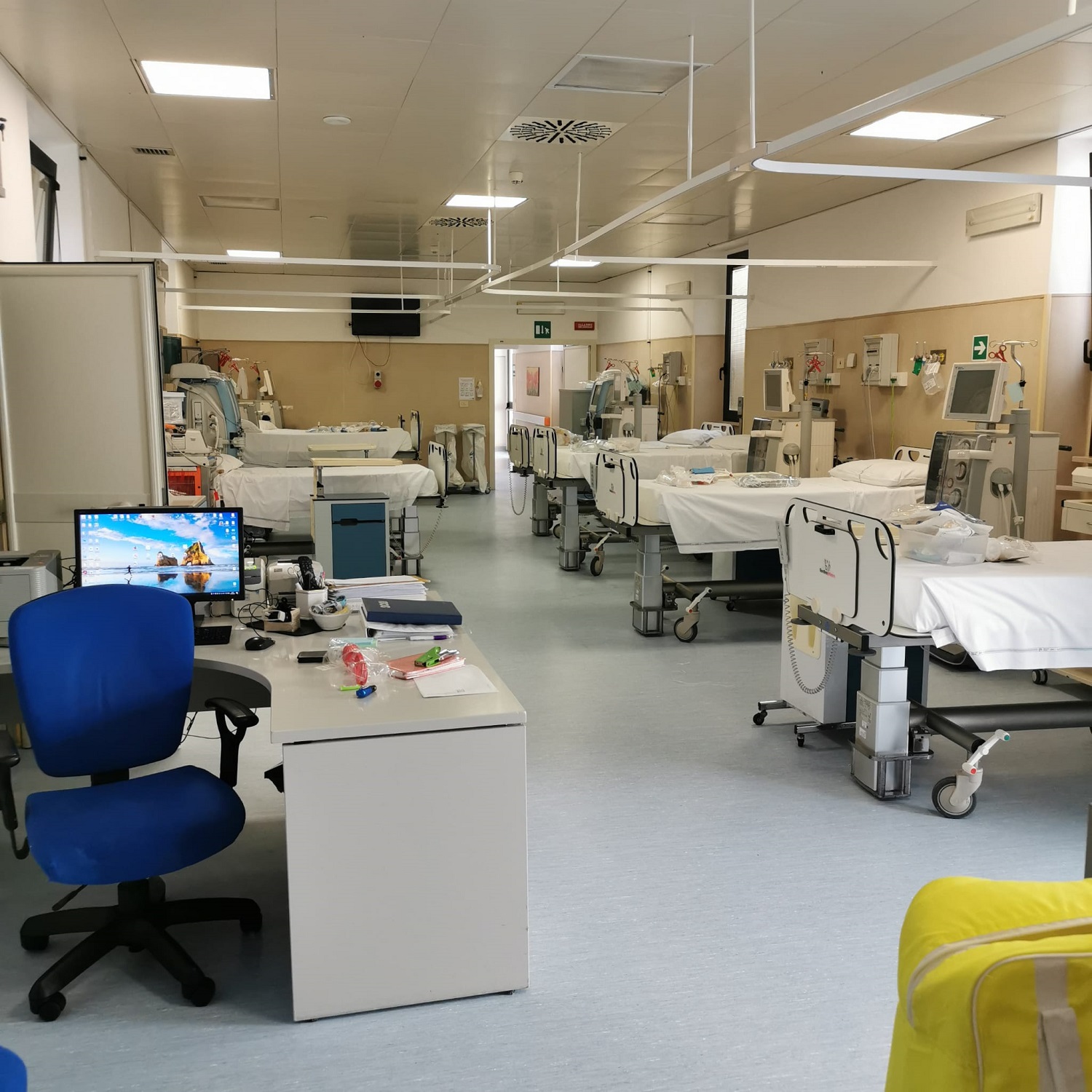 La sala dialisi del Serristori dopo gli interventi