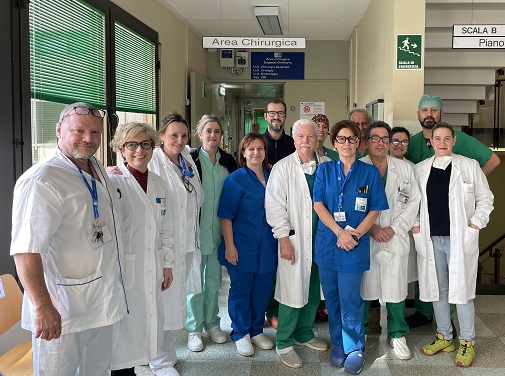 Nella foto il dottor Feroci con i colleghi