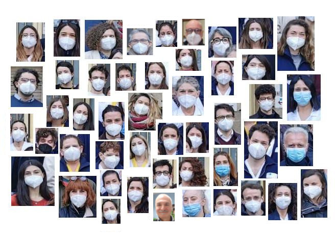 L'immagina è formata da un collage con le foto del volto degli operatori.