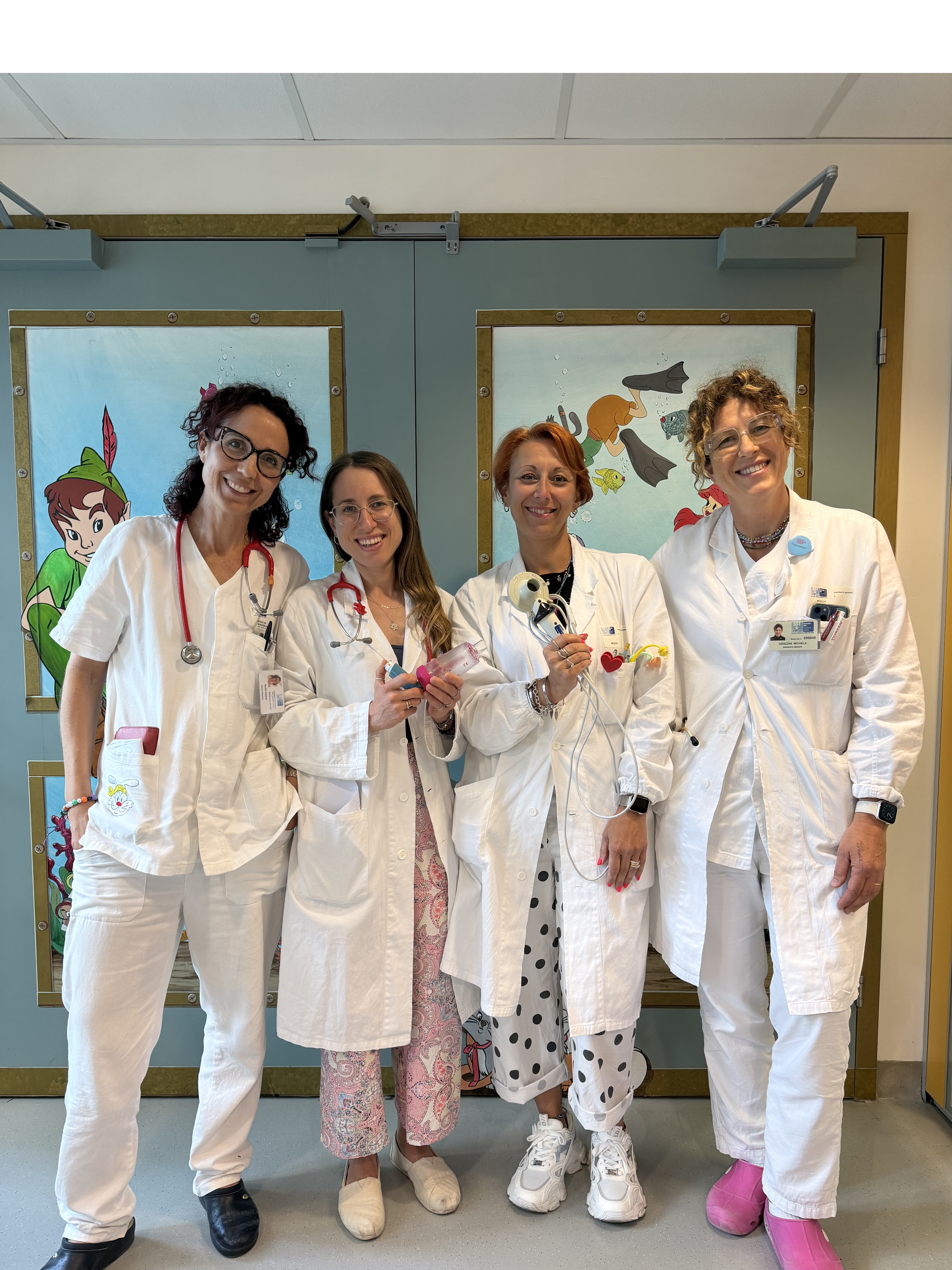 In foto le dott.sse Silvia Ghione, Giulia Soli, Chiara Magni e Michela Grazzini