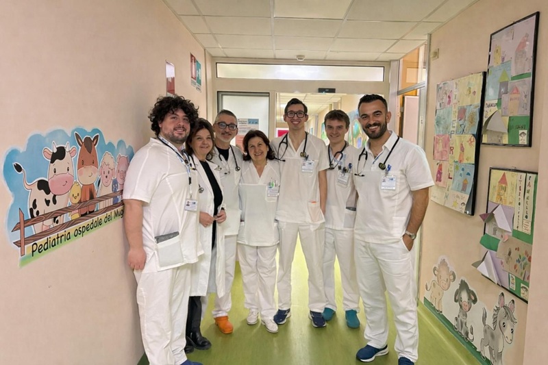 I medici con la dott.ssa Di Silvio della Pediatria del Mugello
