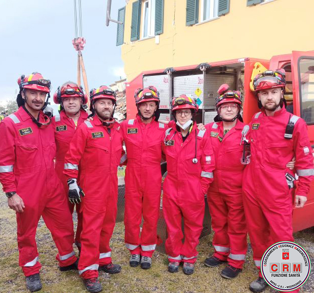 La squadra USAR 118 al termine della missione 